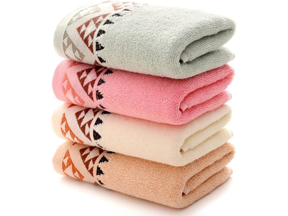 Juego De 4 Toallas De Mano De Algodón - Absorbentes, De Uso Versátil (35x75cm)