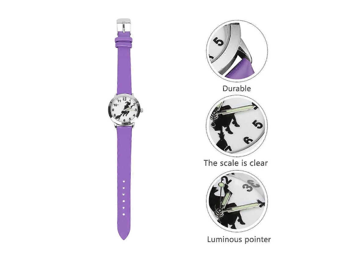 Reloj de cuarzo GOKOCO con estampado de bruja