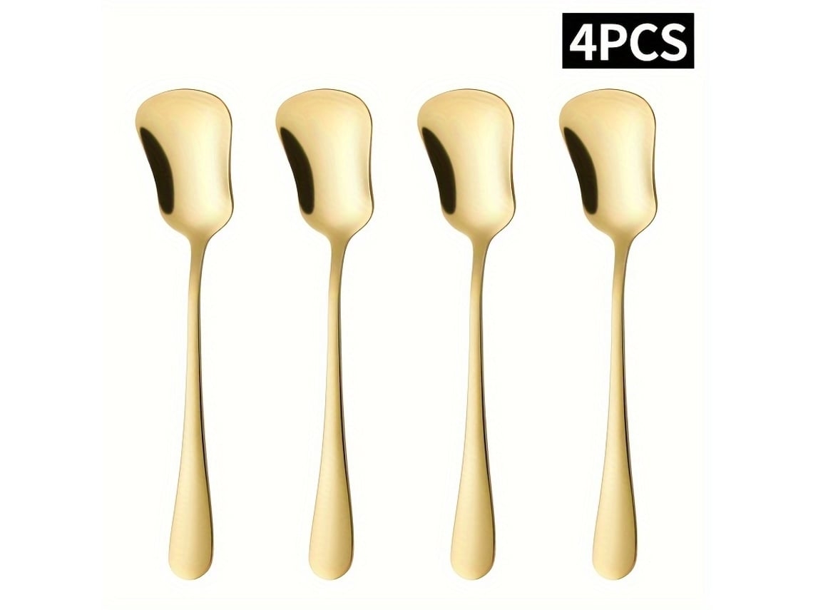Juego de cucharas de postre de acero inoxidable Yunzii con 4 piezas