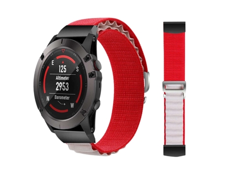 Correa Alpine G-Hook Ajustable Amazfit T-Rex Rojo y Blanco