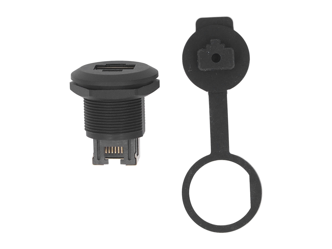 Conector Empotrable Hembra Rj45 Ethernet Lan Transitable Impermeable Para Industria