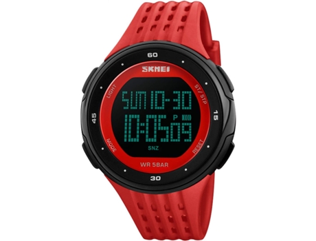 VEANXIN Relojes deportivos impermeables LED digitales para mujer-Rojo