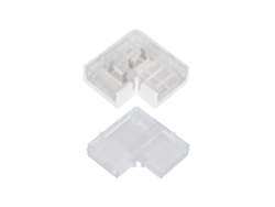 Conector de esquina Hippo para tira LED autorrectificadora 220 V CA SMD de silicona flexible, ancho 12 mm.