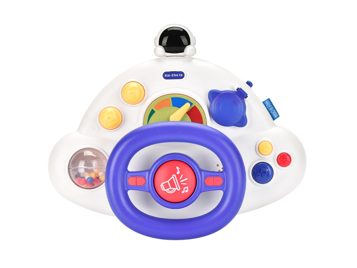Volante Juguete Chrui Formato Ovni Para Sillita Con Sonido Y Luz (blanco)