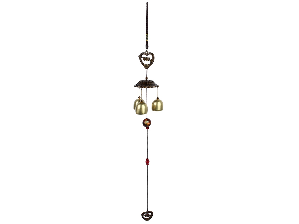 2026-campanillas De Viento De Metal En Forma De Corazón Para Hogar Y Jardín Decoración Exterior Colgante