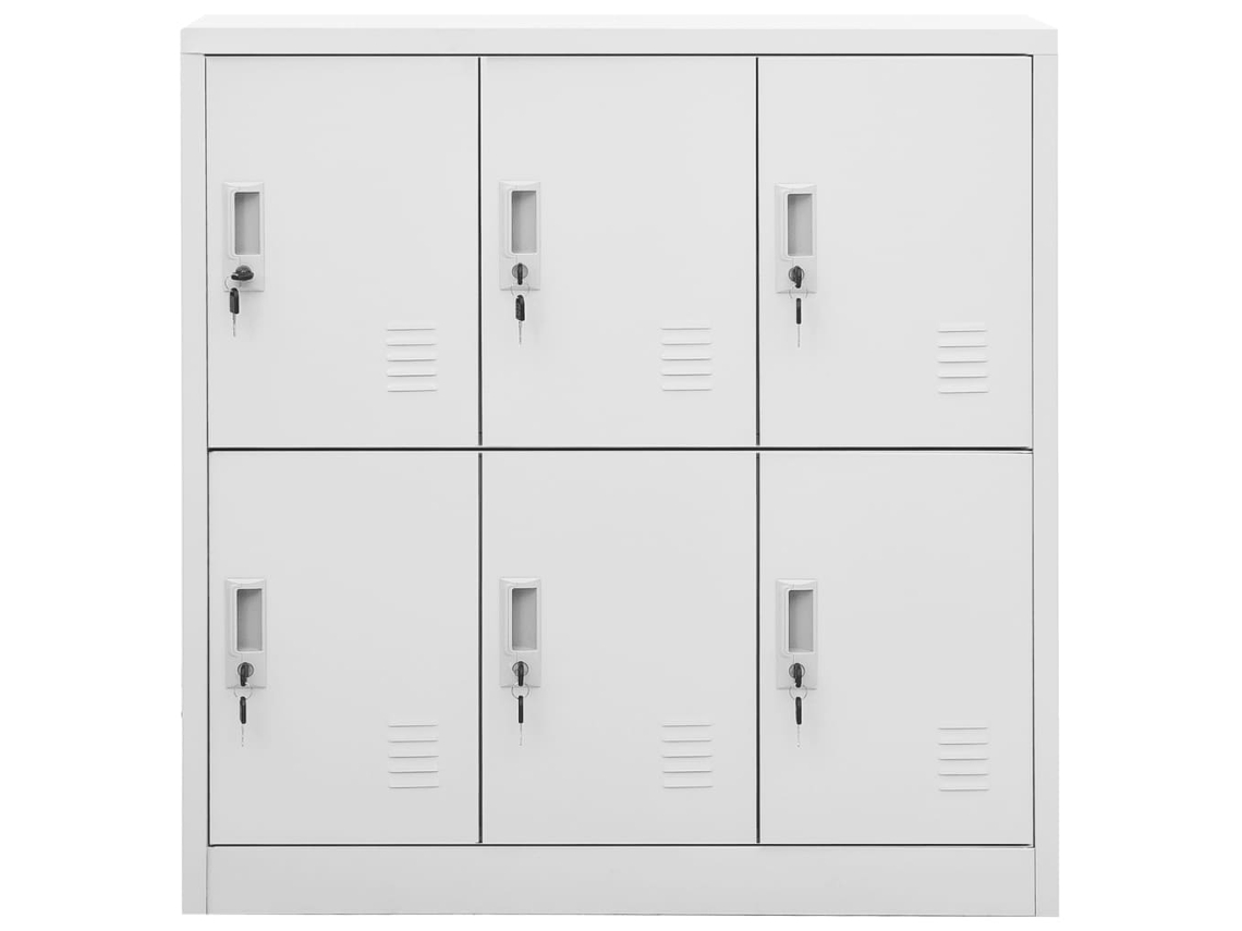 Taquilla 90x45x92,5 cm Acero Gris Claro MAISON EXCLUSIVE