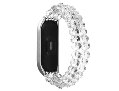 Correa de aleación de aluminio aleación de cristal para Xiaomi Mi Band 5/Mi Band 6 - blanco