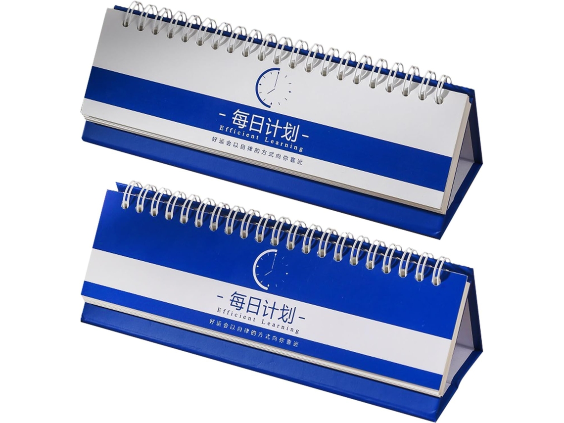 Conjunto De Agenda De 2 Piezas: Agenda Diaria, Agenda De Estudio Mensual