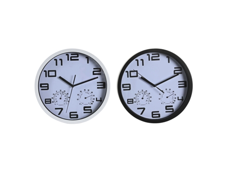 Juego 2 Relojes de Pared DKD HOME DECOR 63405 (poliestireno - Blanco - 4 x 25.5 x 25.5 cm)