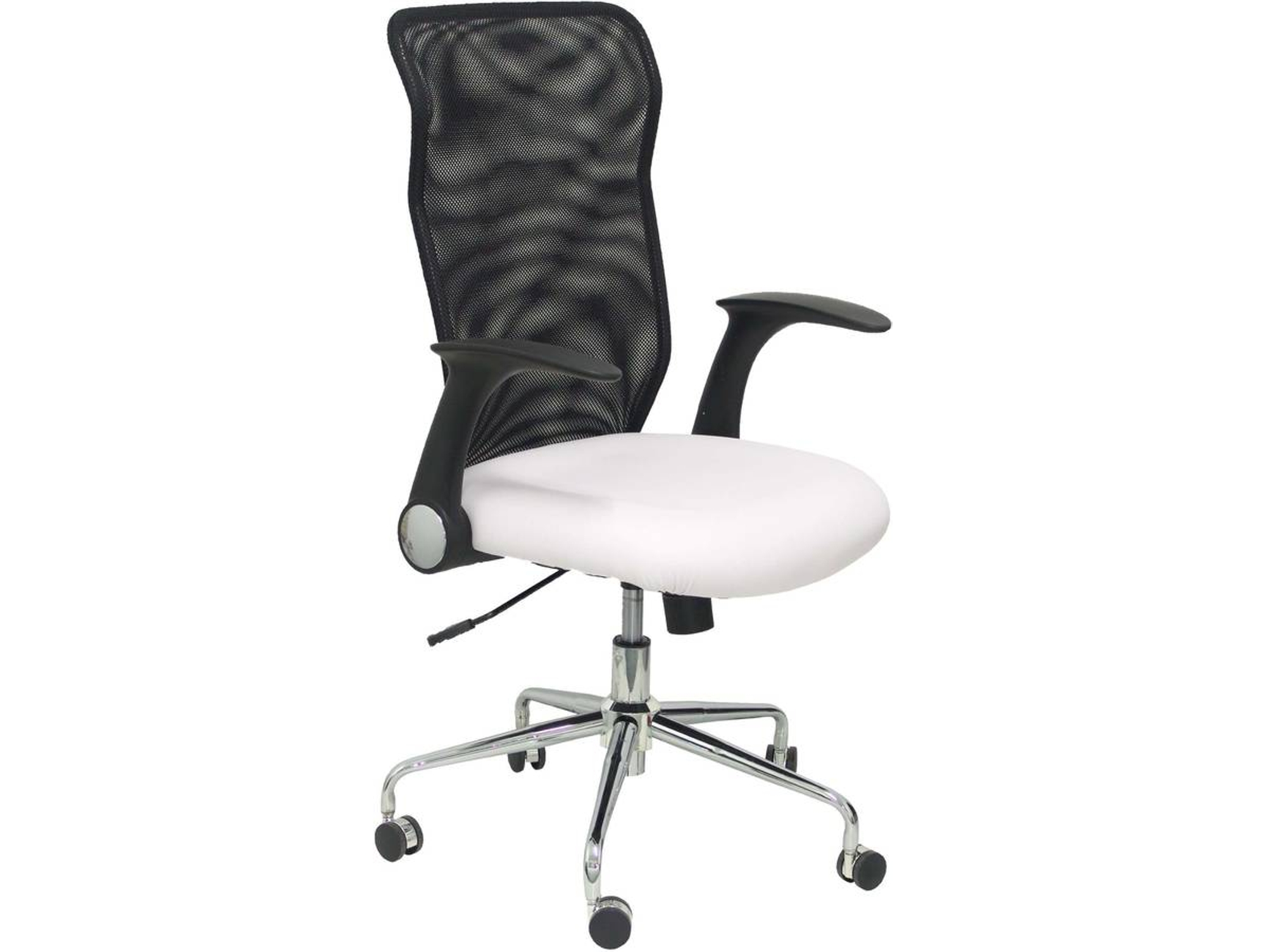Silla de Escritorio Operativa PIQUERAS Y CRESPO Minaya Blanco y Negro (Malla y Similpiel)