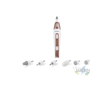Set de Manicura Y Pedicura ORBEGOZO 5 Velocidades Luz Led para Iluminar Las Uñas 7 Accesorios ORBEGOZO