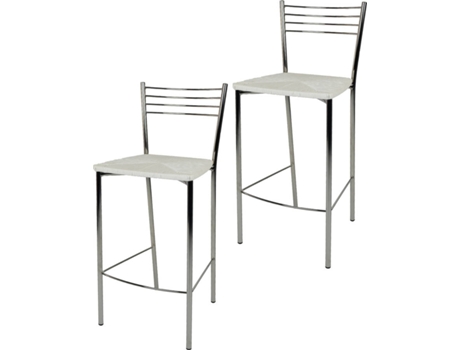 Conjunto de 2 Taburetes T M C S Elena SGM150BI (Blanco - 93x42x43 cm - Acero)