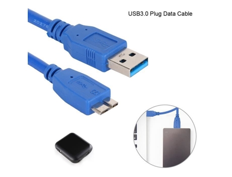 HURRISE Usb3.0-A/B Micro A/B Cable para PC Computadora Impresora Disco Duro