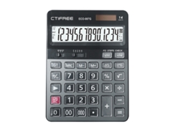 Calculadora Solar De Escritorio, 14 Dígitos, Pantalla Lcd, Botones Grandes, 112 Pasos, Función De Comprobación Y Corrección, Para La Escuela, La Oficina Y El Hogar.