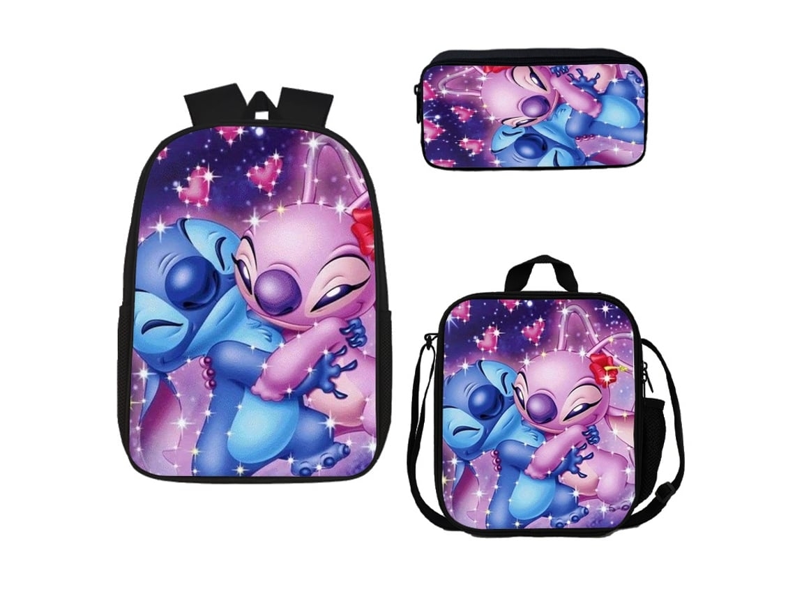 Mochila Stitch, 3 Peças, 43 Cm (17 Polegadas)