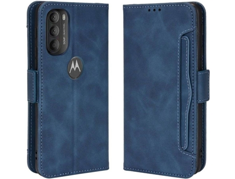 Funda Motorola Moto G71 5G HFS-HOUSE Cartera Azul