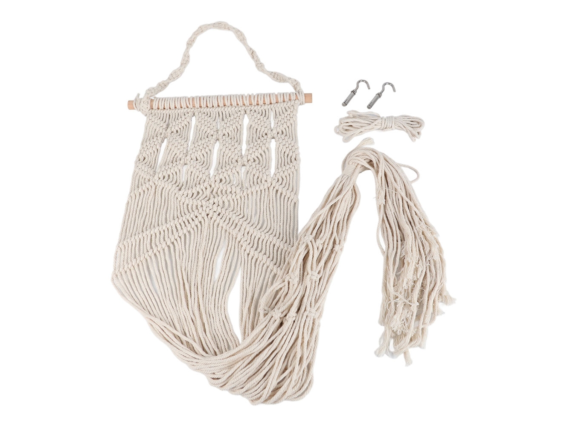 Hamaca Colgante De Macramé Con Forma De Gato, Decoración De Pared De Algodón Tejida A Mano, Cama Colgante