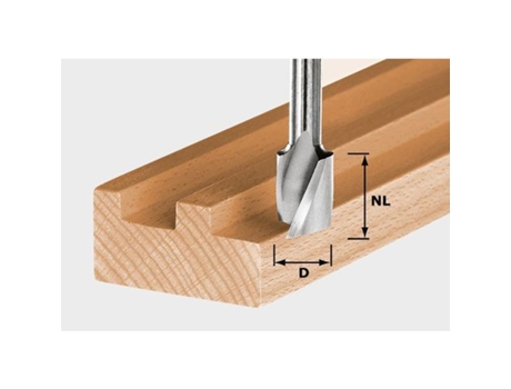 Fresa de ranura helicoidal Hw Spi S8 D10/30 FESTOOL