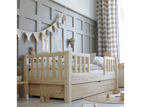 Cama Barrera Agnès Bois Somier Lamas PETITS-MEUBLES Contrachapado Beige (90x190)