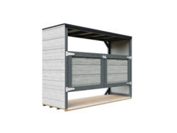 Caseta Jardin Exterior – Cobertizo Jardin Exterior Para Cubos Basura 3x240l Con Puertas, Caseta De Madera Para Almacenaje Timbela M982a-tundra Cavern