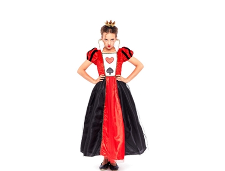 Disfraz de Niña PARTILANDIA negro y rojo reina de corazones (Tam.: 4 a 6 anos)