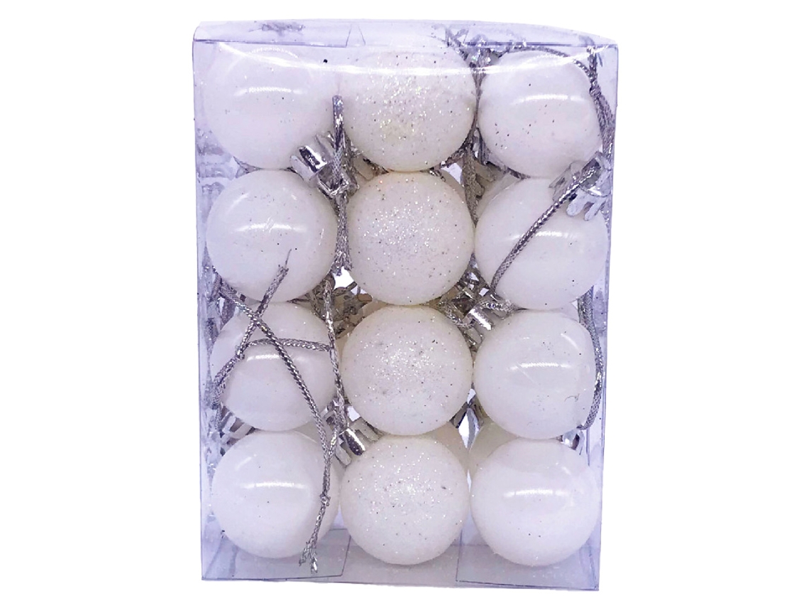 Adornos de bolas de Navidad para árbol de Navidad - Bola colgante de adornos para árboles de Navidad (blanco) RNEMITERY
