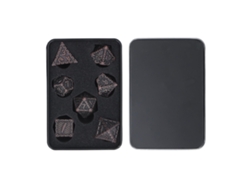 Juego De 7 Dados Metálicos Polifacéticos Para Juegos De Rol Con Caja Para Juegos De Mesa Y Regalo.