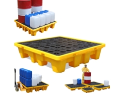 Plataforma De Contención De Derrames Con Drenaje Y Tanques Modulares.
