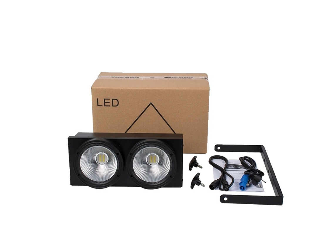 Cegador LED, 200 W de potencia, control DMX, ángulo de haz de 50 grados, LED COB RGBWA UV, enchufe UE OEM