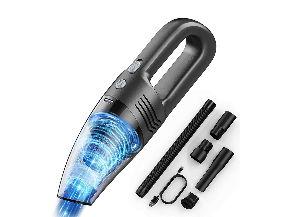 Aspiradora De Mano Inalámbrica Klack 120w, Succión 9500pa, Filtro Hepa Lavable, Carga Usb, 5 Accesorios