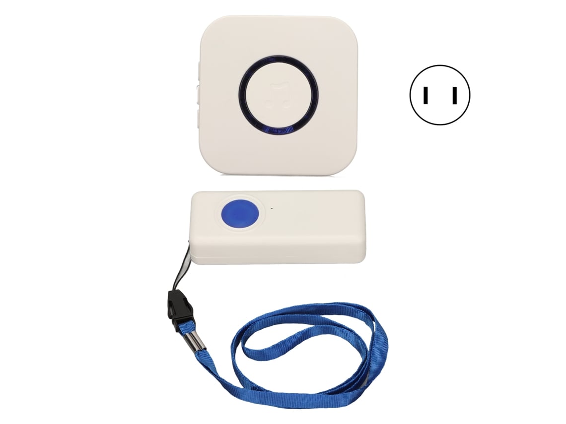 Pager Sem Fio Para Cuidadores Com Sinal Forte 38 Músicas Botão De Chamada Sos Sistema De Alerta Enfermeiro 100‑240v Plug Us