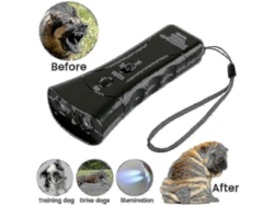 Entrenador ultrasónico de dos canales para perros con luz LED, dispositivo portátil para la corrección del comportamiento de perros y mascotas, ideal para GOKOCO.