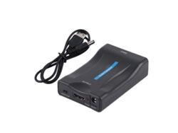 Adaptador Convertidor De Audio Y Video Scart A Hdmi Con Escalador 720p 1080p Y Cable Usb