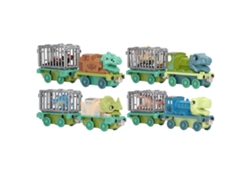 8 Piezas De Juguete Transportador De Coches De Dinosaurios Con Aleación Magnética Para Niños