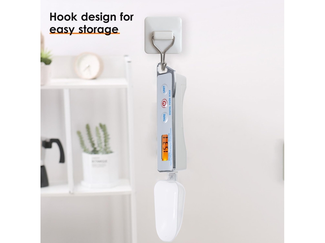 Báscula digital para cuchara medidora, báscula electrónica para alimentos de cocina para el hogar con función de tara, Ty Gusshious