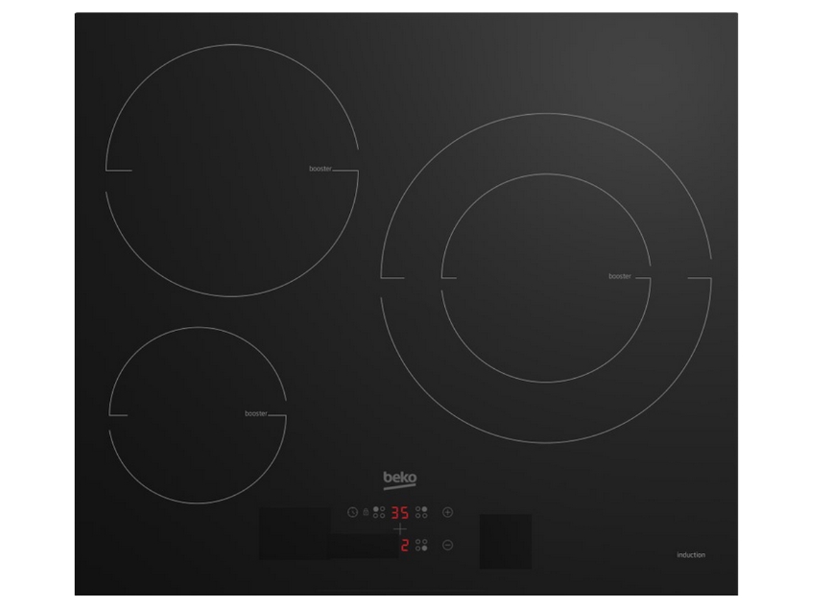 Placa de Inducción BEKO HII63405MT (Eléctrica - 58 cm - Negro)