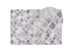 Alfombra de pelo corto BELIANI Agacli de Piel de vaca Gris 140x200