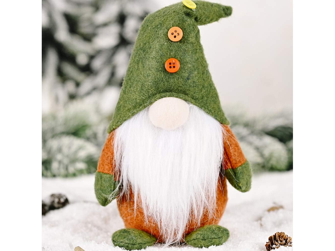KOFIHETY Encantador guardián del folclore escandinavo, duende de peluche Tomte hecho a mano en fieltro de lana, base con peso de diseño flexible para decoració