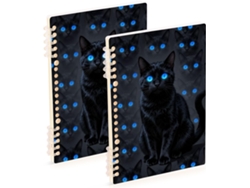 Besportble Juego De Gato Negro Con Ojos Azules Y Naranjas Y Polipropileno 21,1 X 14,5 Cm Puedes Usar Este C...