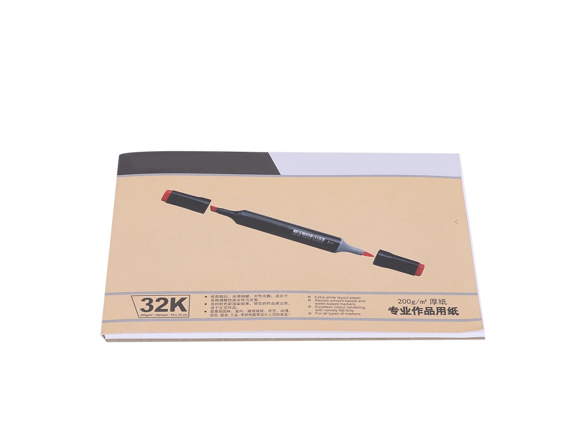 Bloc De Papel Para Bocetos Y Marcadores A3 Y A4, Cuaderno De Dibujo De 32 Kb, Material Artístico.