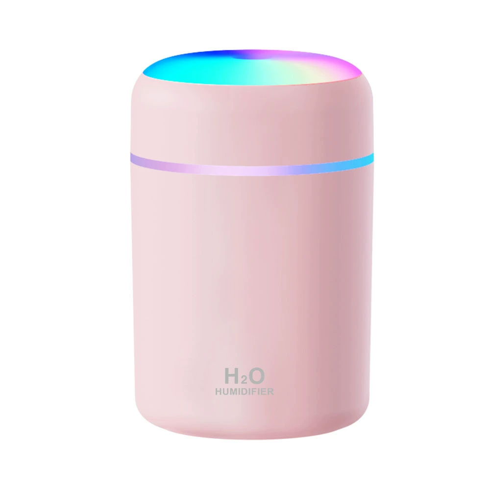 Humidificador ultrasónico USB de doble modo Mdug con luz nocturna y apagado automático (rosa)
