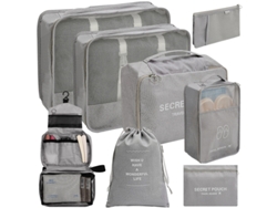 EIFSON - Juego de 8 bolsas organizadoras para bolsos y neceser (gris)