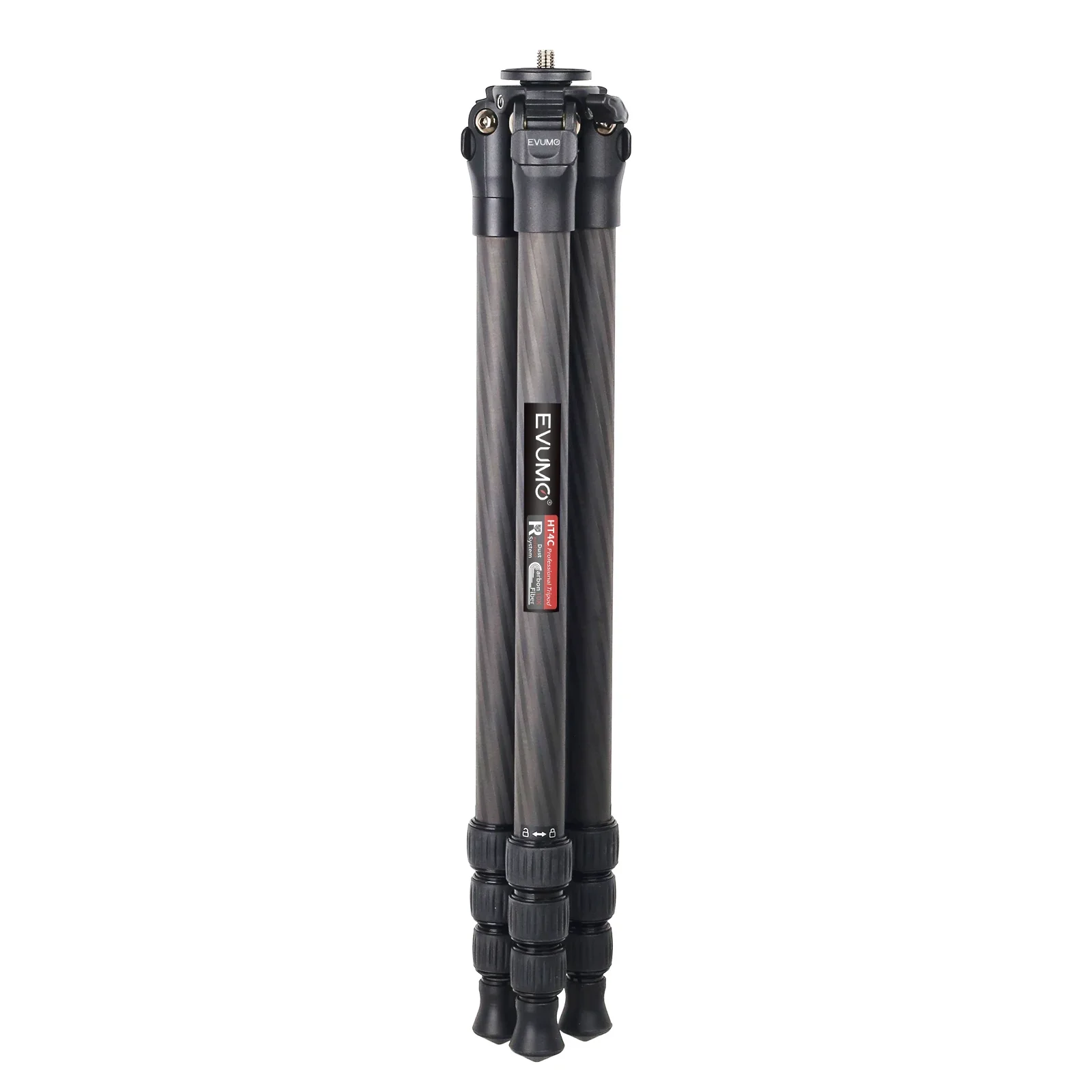 Trípode portátil de fibra de carbono HT4C de 65 pulgadas y 165 cm para cámaras Canon y Nikon DSLR, fotografía panorámica, capacidad de carga de 15 kg (solo trípode)