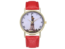 Reloj De Pulsera Zhoulianfa De Aleación Analógico De Cuarzo Clásico Rojo