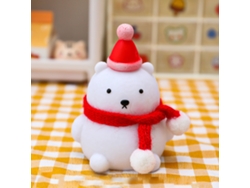 Yncm2026-lámpara Nocturna Led Con Diseño Cute Oso Navideño Con Bufanda Roja Para Dormitorio, Mesa De Noche Y Hogar