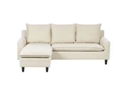 Sofá Chaise Longue Elvenes (Beije - Poliéster -140x206x69 cm)