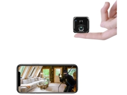 Minicámara inalámbrica Yizhood Hidvcam 4K, pequeña, ideal para seguridad en interiores, con visión nocturna y detección de movimiento, color negro.