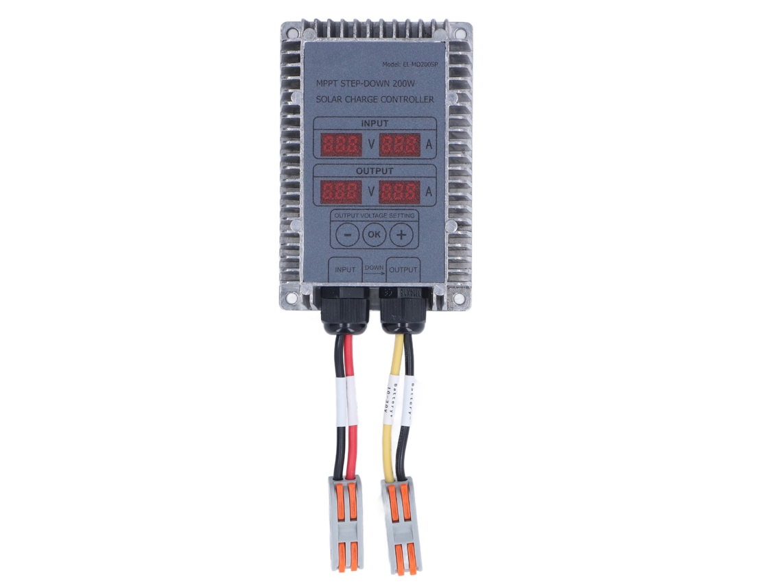 Controlador De Carga Solar Mppt Reductor De 10-30 V Y 200 W Con Protección Para Baterías Y Paneles Solares.