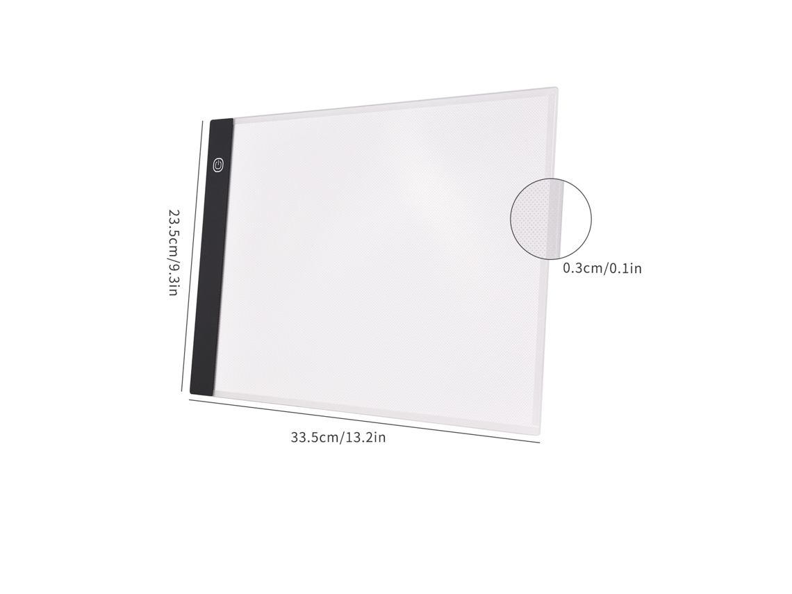 Tableta de luz LED ultradelgada de 3 mm para calcar y dibujar, ajustable mediante USB.