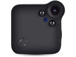 Mini cámara deportiva de 600 mAh con memoria externa, ideal para interiores y exteriores (negro)